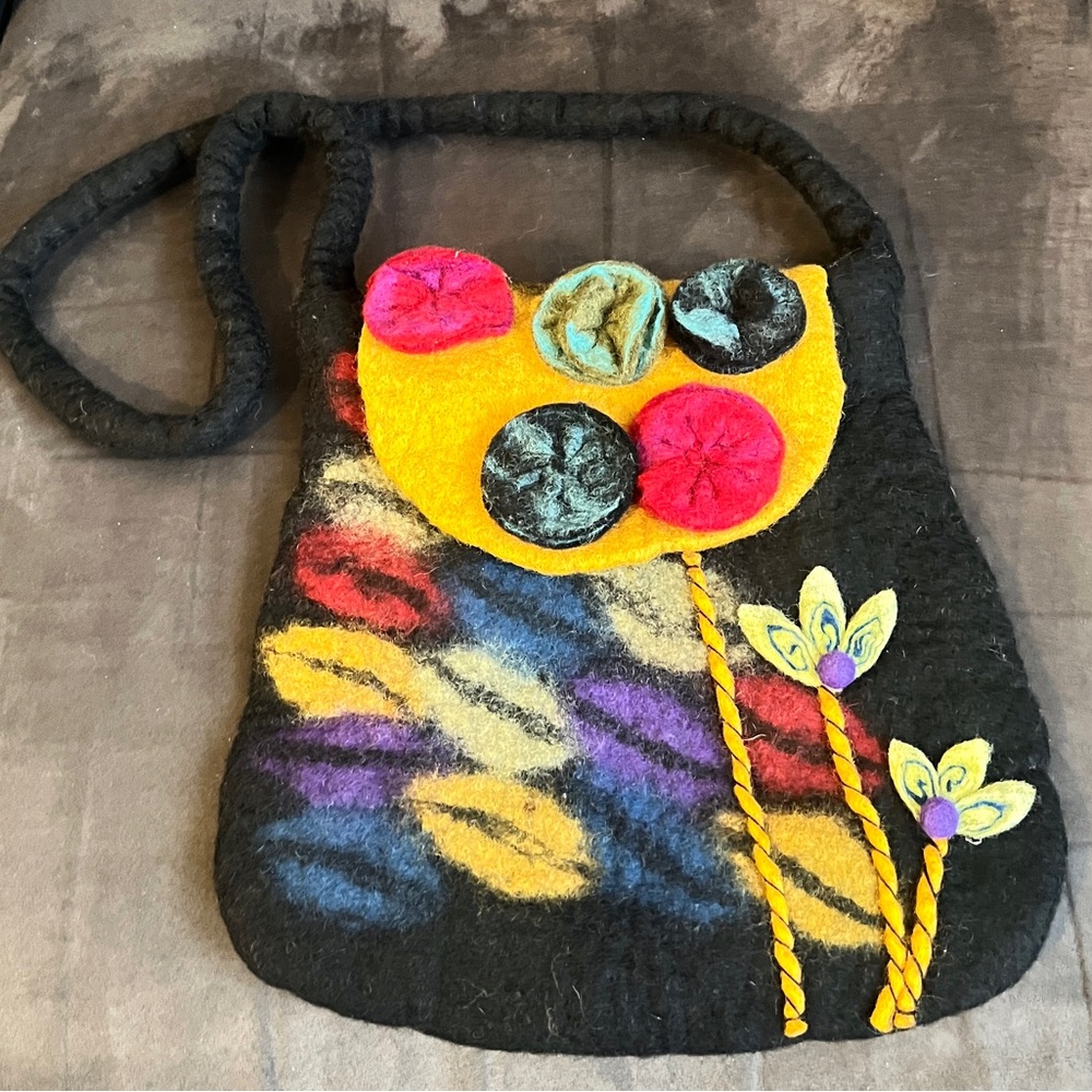 "Night Flower Forest" handbag Handmade ,Rare Find